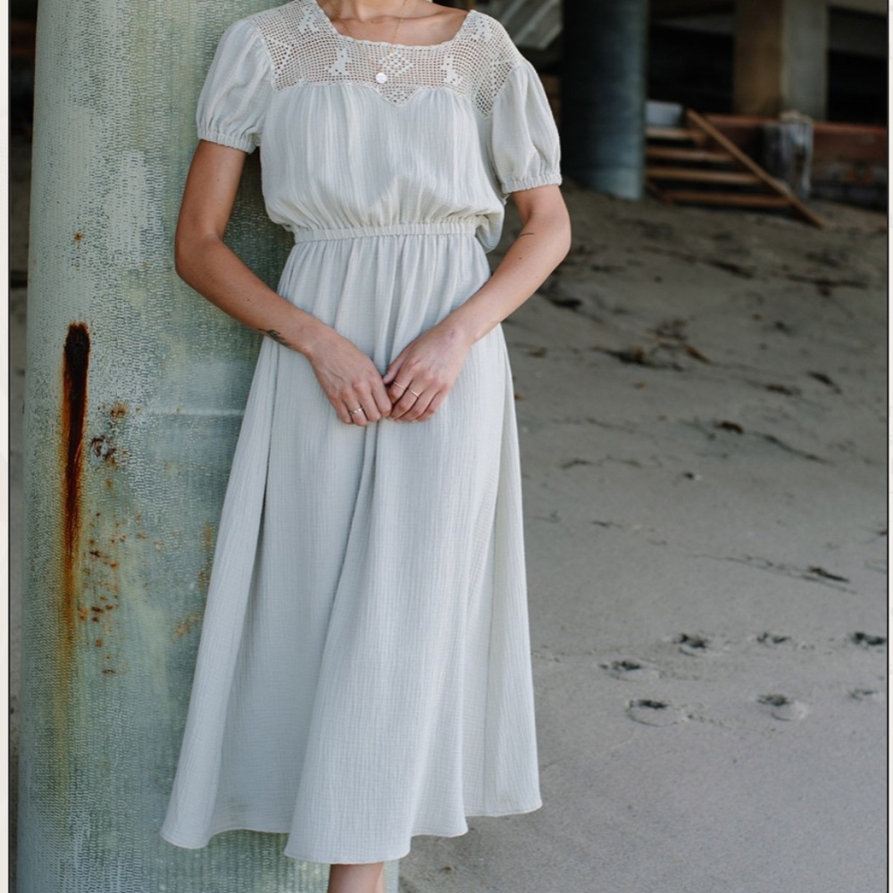 Rachel Pally Gauze Cami Dress - Celery